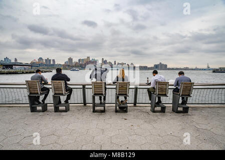 NYC, Manhattan scene di strada. I turisti, Foto Stock