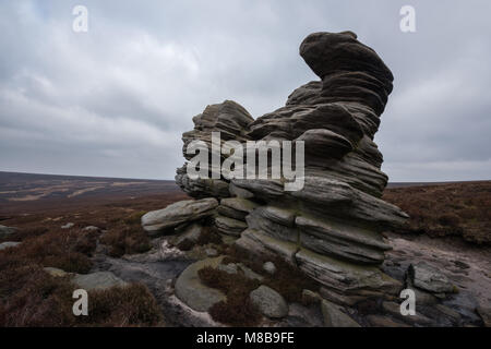 Pietre oscillanti superiori Derwent Valley, Peak District Foto Stock