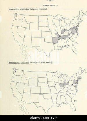 Le mappe di distribuzione di alcuni insetti nocivi negli Stati Uniti (1959) (20949089366) Foto Stock