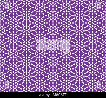 Modello senza giunture.tradizionale giapponese del ricamo Ornamen Kumiko stilizzata da sashiko .per la decorazione o la stampa su tessuto.Indigo sfondo. Illustrazione Vettoriale