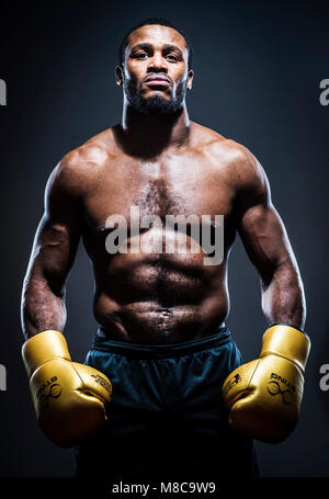 Cheavon Clarke, pesanti, durante i Giochi del Commonwealth Media Day presso l'Istituto inglese dello Sport, Sheffield. Stampa foto di associazione. Picture Data: giovedì 15 marzo, 2018. Foto di credito dovrebbe leggere: Danny Lawson/PA FILO Foto Stock