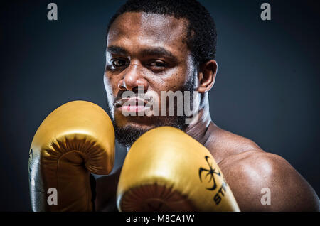 Cheavon Clarke, pesanti, durante i Giochi del Commonwealth Media Day presso l'Istituto inglese dello Sport, Sheffield. Stampa foto di associazione. Picture Data: giovedì 15 marzo, 2018. Foto di credito dovrebbe leggere: Danny Lawson/PA FILO Foto Stock