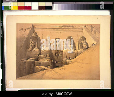 Vista in elevazione frontale del Grande Tempio di Nubia Aboosimble - David Roberts, R.A. LCCN2002718662 Foto Stock