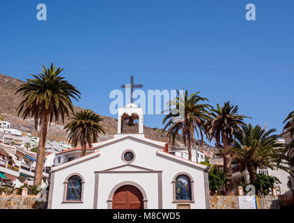 Chiesa in Acantilados de Los Gigantes, isola di Tenerife, Isole Canarie, Spagna Foto Stock