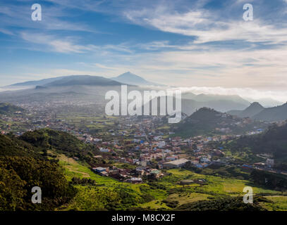 Mirador de Jardina, vista verso la laguna, isola di Tenerife, Isole Canarie, Spagna Foto Stock