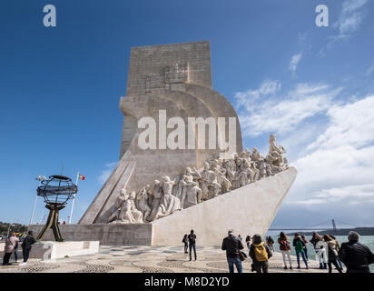 Monumento alla scopritori a Belem, Lisbona, Portogallo. Foto Stock