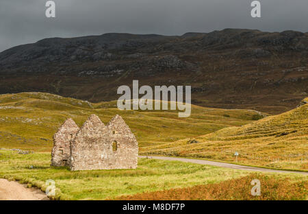 Calda vicino casa Ardvreck castello sul Loch Assynt Scozia Scotland Foto Stock