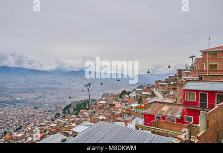 Paesaggio urbano sul tetto, El Alto, La Paz, Bolivia, Sud America Foto Stock