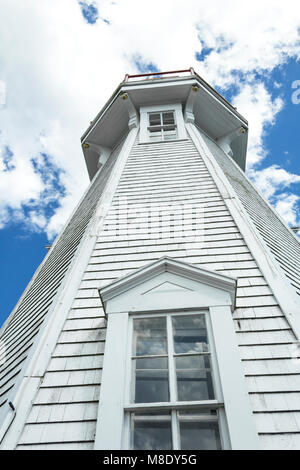 Mulholland Point Lighthouse, affacciato sul Canale di Lubec, Campobello Island, New Brunswick, Canada Foto Stock