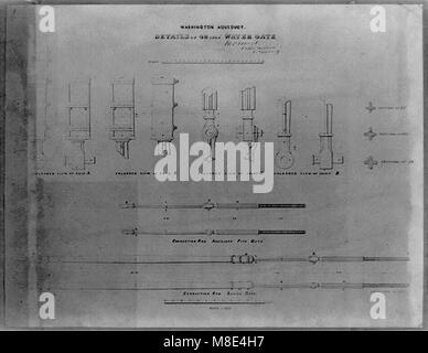 Acquedotto di Washington, dettagli di 48 pollici di acqua LCCN gate2002718513 Foto Stock
