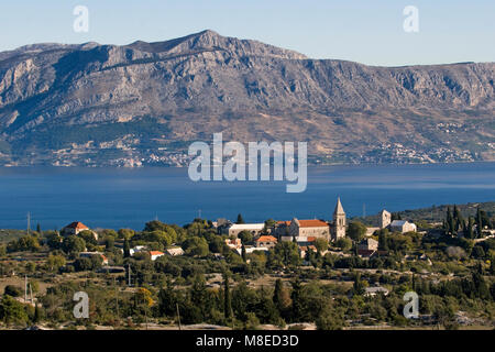 Villaggio Skrip sull'isola di Brac in Croazia Foto Stock