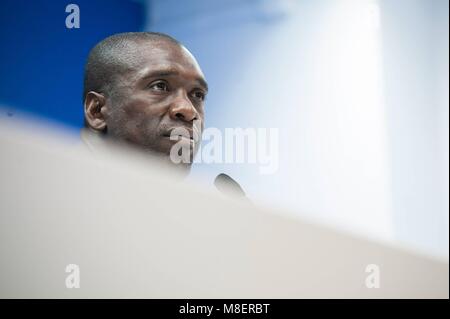 Seedorf del Deportivo in azione durante il campionato di Santander (La Liga) partita giocata in Riazor Abanca Stadium tra Deportivo e Las Palmas in La Coruna, Spagna, a Mar 17 2018. Foto: Daniel Otero/ AFP7 Cordon premere Foto Stock