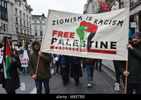 Londra, Regno Unito. Il 17 marzo 2018. Marzo contro il razzismo - ONU contro il razzismo giorno, marcia di protesta nel centro di Londra. Credito: Matteo Chattle/Alamy Live News Foto Stock