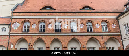 Dettaglio del municipio storico di Gardelegen in Germania Foto Stock