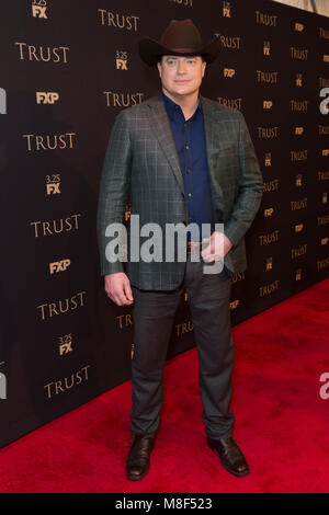 New York, NY - Marzo 15, 2018: Brendan Fraser assiste FX All-Star annuale festa al teatro SVA Foto Stock