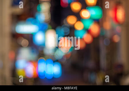 Big city lights sfondo bokeh di fondo Foto Stock