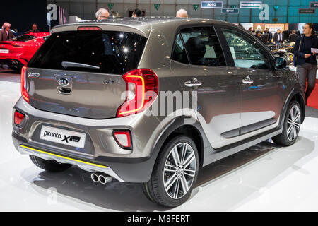 Ginevra, Svizzera - 7 Marzo 2018: Nuova 2018 Kia Picanto X-Line car presentata all'88Geneva International Motor Show. Foto Stock