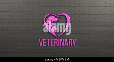 Concetto per la cura della salute per gli animali Foto Stock