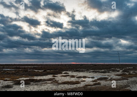 Cupo tramonto nel campo Foto Stock