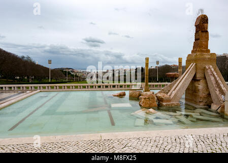 Parco Eduardo VII, Lisbona, Portogallo Foto Stock