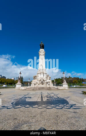 Monumento al marchese di Pombai, Lisbona, Portogallo Foto Stock