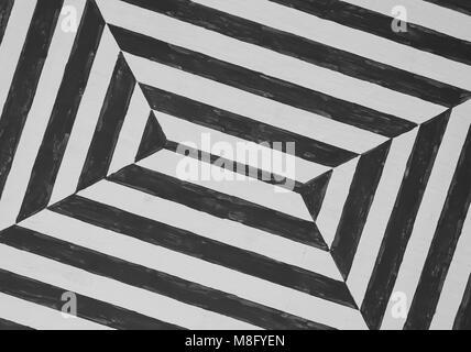 Dipinto a mano in bianco e nero disegno astratto Foto Stock