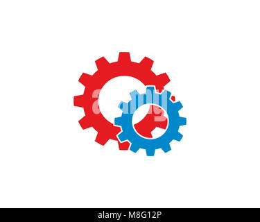 È un simbolo che simboleggia la manutenzione, la riparazione o la macchina Foto Stock