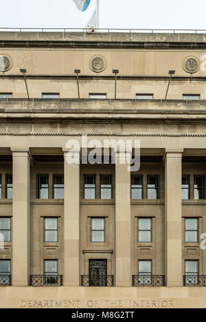 Stewart Lee Udall Dipartimento dell'interno edificio, Reparto di Stati Uniti dell'Interno, 1849 C Street NW, Washington DC Foto Stock