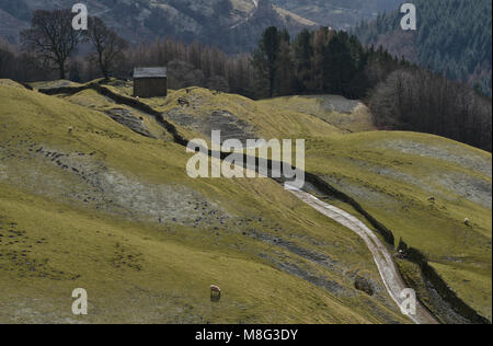 Bell Hagg Granaio, il Peak District, Inghilterra (12) Foto Stock