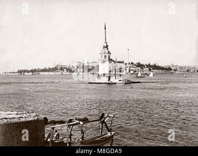 Tour de Leandre, Istanbul, Turchia - Leander Tower, Bosforo c.1890 Foto Stock