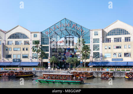 Riverside Point waterfront posto per pranzare, quartiere Civico, zona centrale, Singapore Island (Pulau Ujong), Singapore Foto Stock