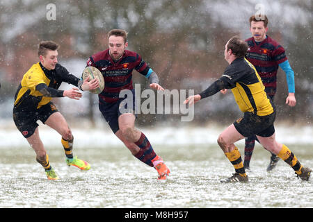 Braintree RFC vs East London RFC, Londra 3 Nord Est Division Rugby Union al Clubhouse il 17 marzo 2018 Foto Stock