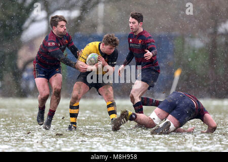 Braintree RFC vs East London RFC, Londra 3 Nord Est Division Rugby Union al Clubhouse il 17 marzo 2018 Foto Stock