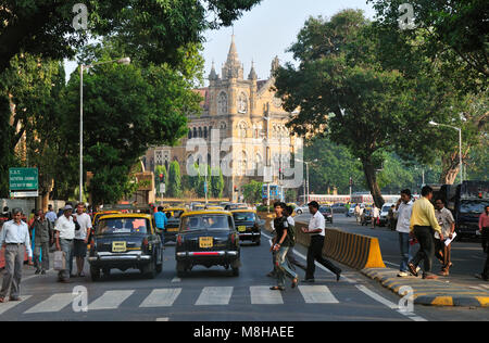 Chatrapathi Shivaji (Victoria) stazione ferroviaria. Un sito Patrimonio Mondiale dell'UNESCO, Mumbai, India Foto Stock