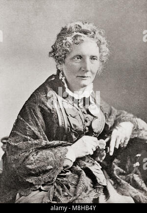 Elisabeth Harriet Beecher Stowe, 1811 - 1896. Abolizionista americano e l'autore. Dalla libreria internazionale della famosa letteratura pubblicata c. 1900 Foto Stock