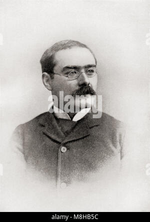 Joseph Rudyard Kipling, 1865 - 1936. Giornalista inglese, short-story scrittore, poeta e romanziere. Dalla libreria internazionale della famosa letteratura pubblicata c. 1900 Foto Stock