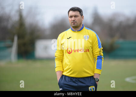 FC ANINOASA VS PETROLUL PLOIESTI , LIGA A 3A ROMANIA SEZONUL 2017-2018 , 17.03.2018 Foto Stock