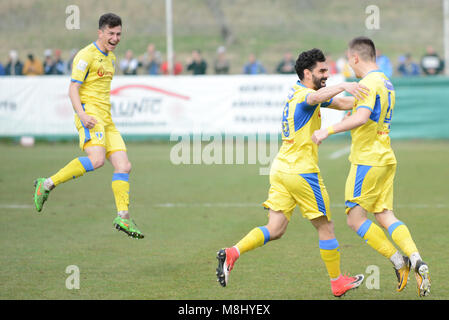 FC ANINOASA VS PETROLUL PLOIESTI , LIGA A 3A ROMANIA SEZONUL 2017-2018 , 17.03.2018 Foto Stock