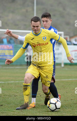 FC ANINOASA VS PETROLUL PLOIESTI , LIGA A 3A ROMANIA SEZONUL 2017-2018 , 17.03.2018 Foto Stock