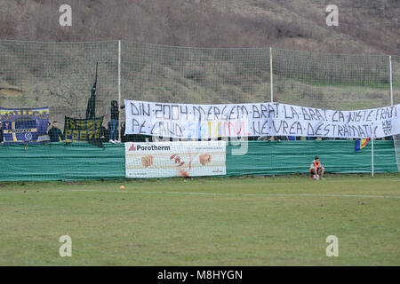 FC ANINOASA VS PETROLUL PLOIESTI , LIGA A 3A ROMANIA SEZONUL 2017-2018 , 17.03.2018 Foto Stock