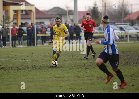 FC ANINOASA VS PETROLUL PLOIESTI , LIGA A 3A ROMANIA SEZONUL 2017-2018 , 17.03.2018 Foto Stock