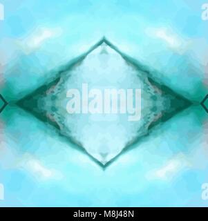 Blu verde paesaggio astratto wallpaper Illustrazione Vettoriale