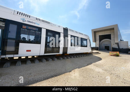 Israele Centre Metro in costruzione-urbana e linee di trasporto Foto Stock