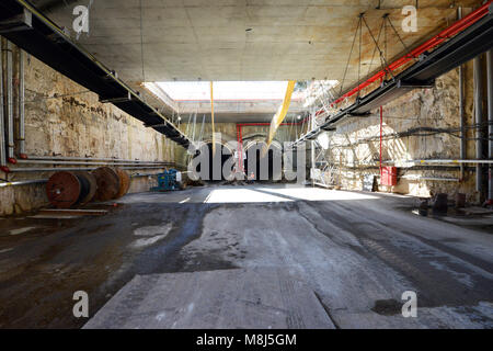 Israele Centre Metro in costruzione-urbana e linee di trasporto Foto Stock