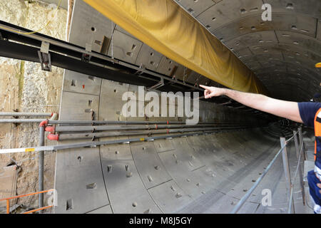 Israele Centre Metro in costruzione-urbana e linee di trasporto Foto Stock