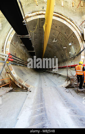 Israele Centre Metro in costruzione-urbana e linee di trasporto Foto Stock