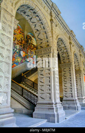 La pittura murale di Palacio Nacional città del Messico MESSICO Foto Stock