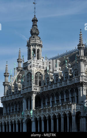 Museo della città di Bruxelles nel revival gotico Maison du Roi (King's House) chiamato anche Broodhuis (Breadhouse) dal XIX secolo sulla Grand Place (Gran Foto Stock