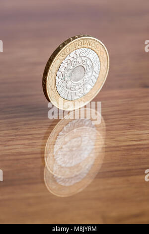 Due Pound Coin, Sterling Foto Stock