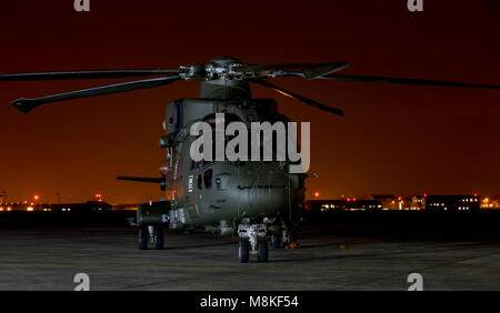 Royal Navy Merlin MK3 Commando elicottero, ZJ103 Foto Stock